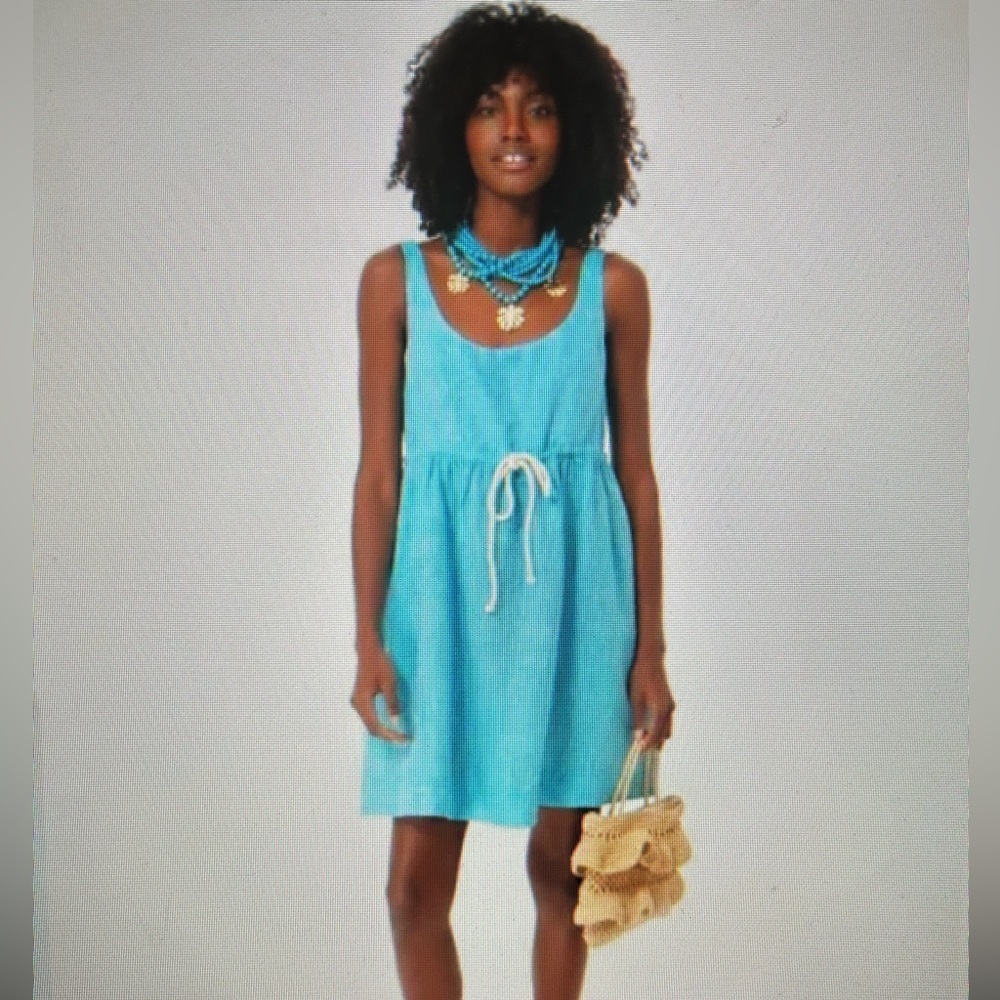 Tuckernuck NWT Pomander Place Aqua Sabrlla Linen Dress Small